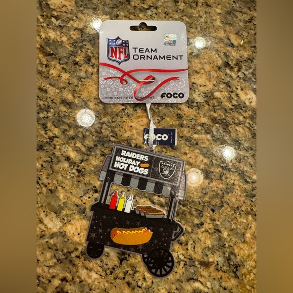 FOCO Other - Las Vegas Raiders FOCO Hotdog Stand Ornament